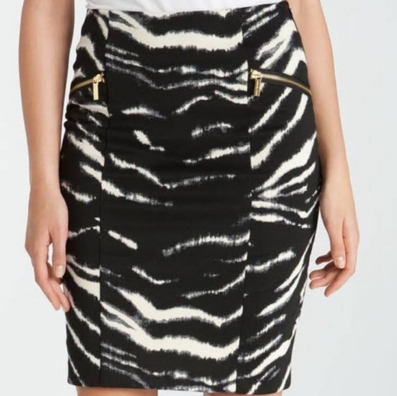 Michael Michael Kors Zebra Print Pencil Skirt sz 10